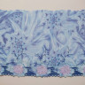 Кружево вышивка на голубой эластичной сетке 23 см, ЛОСКУТЫ (001-206-103)