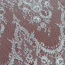 Кружевное полотно шантильи неэластичное с ресничками белое, ОТРЕЗ 3 м x 1.5 м (001-315-602)  