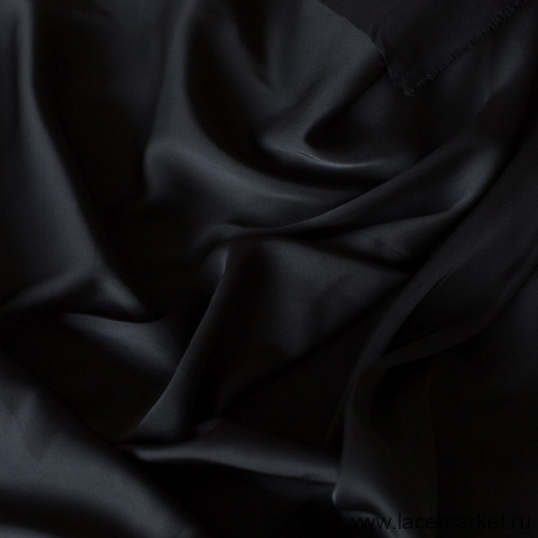 Черный шелк Армани, 1 м (P031-002-201) 