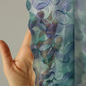 Кружево вышивка на эластичной голубой сетке 20 см, 1 м (001-002-689)