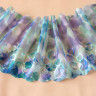 Кружево вышивка на эластичной голубой сетке 20 см, 1 м (001-002-689)
